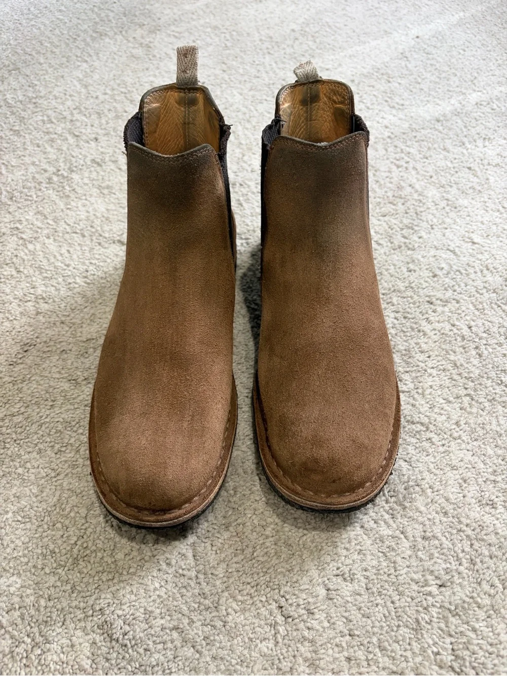 Astroflex Italian Made Chelsea Boots, Men's Brown Suede Size 9 / 42 EU Boots